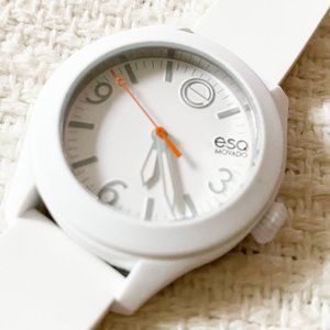 [NWOB] Movado ESQ White Silicone-Wrapped Stainless Steel Unisex Watch